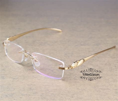 cartier rimless panthere glasses